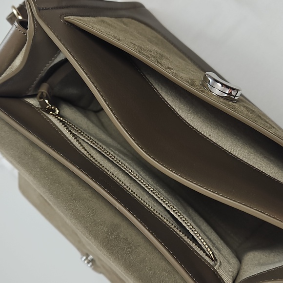 NEW $2250 Chloé Tess Suede & Leather Small Day Bag in Army Green - Picture 14 of 16